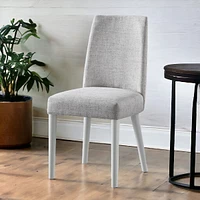 Upholstered Parsons Chair with Solid Wood Legs