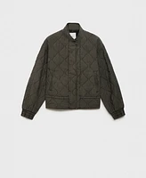 Mango Women's Quilted Bomber Jacket