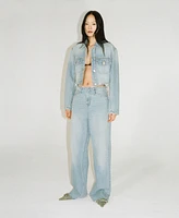 Mango Women's Denim Frayed Hem Jacket