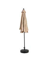 9ft Outdoor Patio Umbrella, Tilt & Crank, Khaki (Base Not Included)