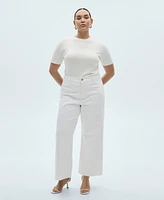 Mango Women's Catherin Culotte High-Rise Jeans