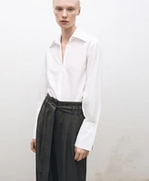Mango Women's Belted Clips Suit Trousers