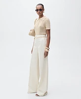 Mango Women's High-Rise Wide Leg Jeans