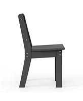 Kids 5-Piece Hdpe Dining Table and Chairs Set