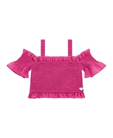 Guess Big Girls Chiffon Off-The-Shoulder Top