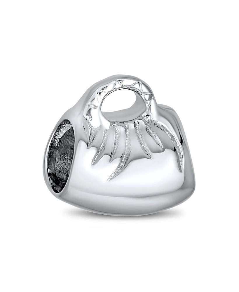 Bling Jewelry Fashion Clutch Purse Pocketbook Hand Bag Charm Bead Oxidized .925 Sterling Silver