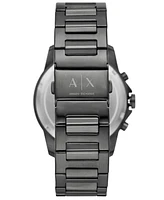 A|X Armani Exchange Men's Quartz Chronograph Gunmetal Stainless-Steel Watch, 44mm