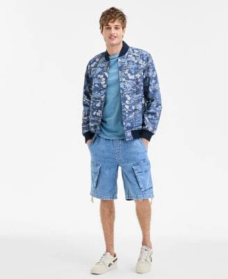 Sun Stone Mens Sun Kissed T Shirt Floral Print Bomber Jacket Denim Cargo Shorts Exclusively At Macys
