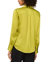 Vince Camuto Women's Split-Neck Button Long-Sleeve Blouse
