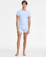 Lacoste Mens 3 Pk. Slim Fit Crewneck T Shirts 3 Pk. Regular Fit Logo Waistband 5 Boxer Briefs
