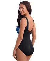Shape Solver Sport by Mimi Flamingo Women's Nighparty Square-Neck Swimsuit