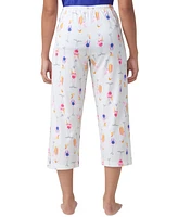 Hue Women's Beach Flamingos Printed Capri Pajama Pants
