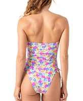 Roxy Juniors' California Dreaming Floral-Print Cheeky Swimsuit