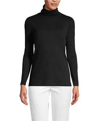 Lands' End Women's Supima Cotton Long Sleeve Turtleneck