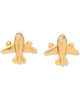 kate spade new york Gold-Tone Out of Office Airplane Stud Earrings