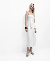 Mango Women's Flared Knitted Skirt