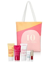 Free 6-Pc. self-care gift with a Clarins purchase of $75 or more, and feed 10 school meals