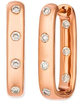 Le VianNude Diamond Oval Hoop Earrings (3/8 ct. t.w.) in 14k Rose Gold