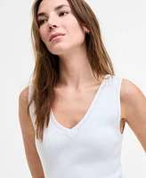 Tommy Hilfiger Women's Crochet-Trim Sweater Tank Top