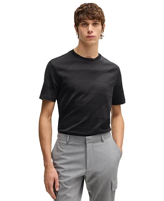 Boss by Hugo Boss Men's Two-Tone Jacquard T-Shirt
