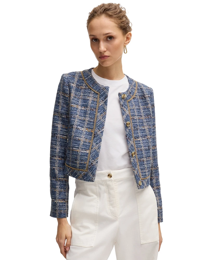 Boss by Hugo Boss Women's Tweed Regular-Fit Jacket