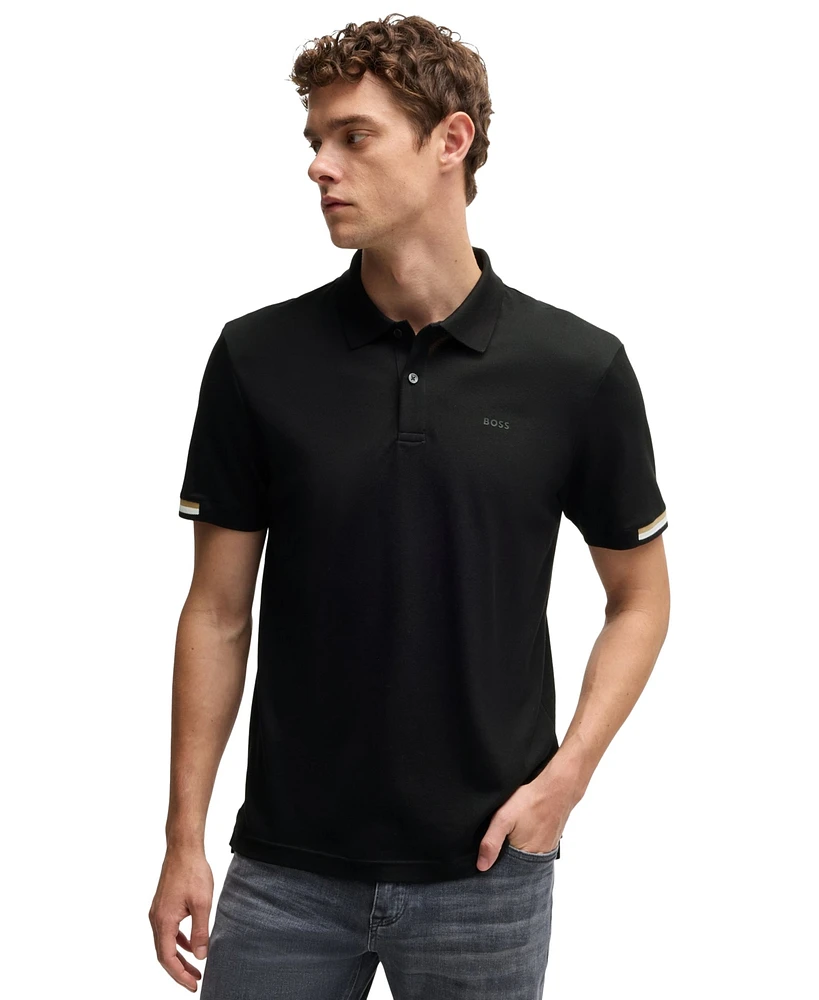 Boss by Hugo Boss Men's Regular-Fit Rubberized Logo Polo Shirt