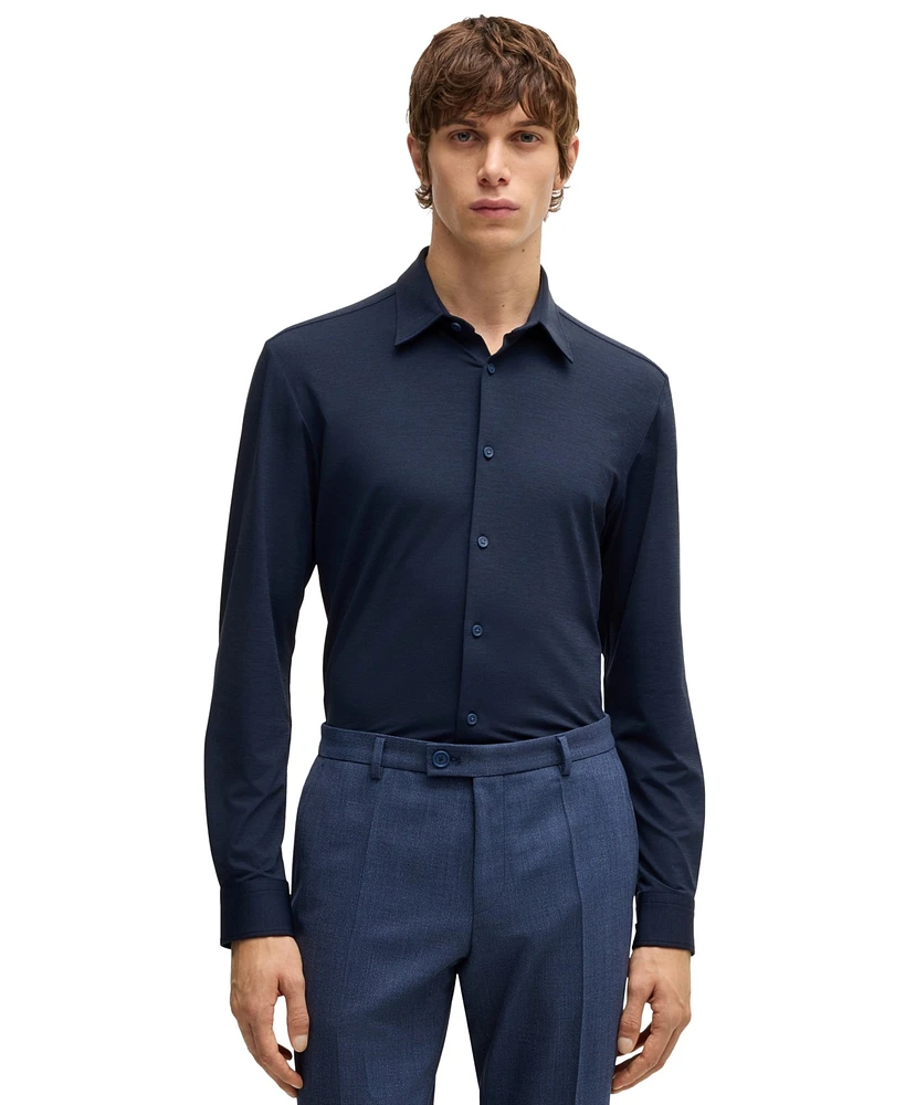 Boss by Hugo Men's Slim-Fit Performance-Stretch Shirt