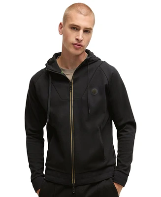 Boss by Hugo Men's Double B Monogram Zip-Up Hoodie