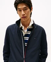 Tommy Hilfiger Men's Relaxed Fit Mixed Media Harrington Jacket