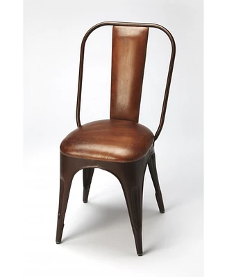 Contemporary Faux Leather Accent Chair for Living Room or Bedroom