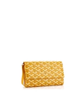 Pre-Owned Goyard Varenne Continental Wallet with Strap Coated Canvas