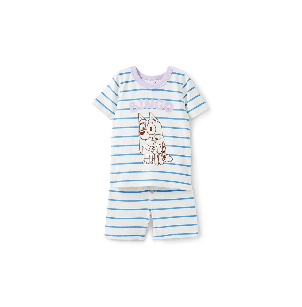 Cotton On Little Girls Harlow Super Soft Short Sleeve Pyjama Set License