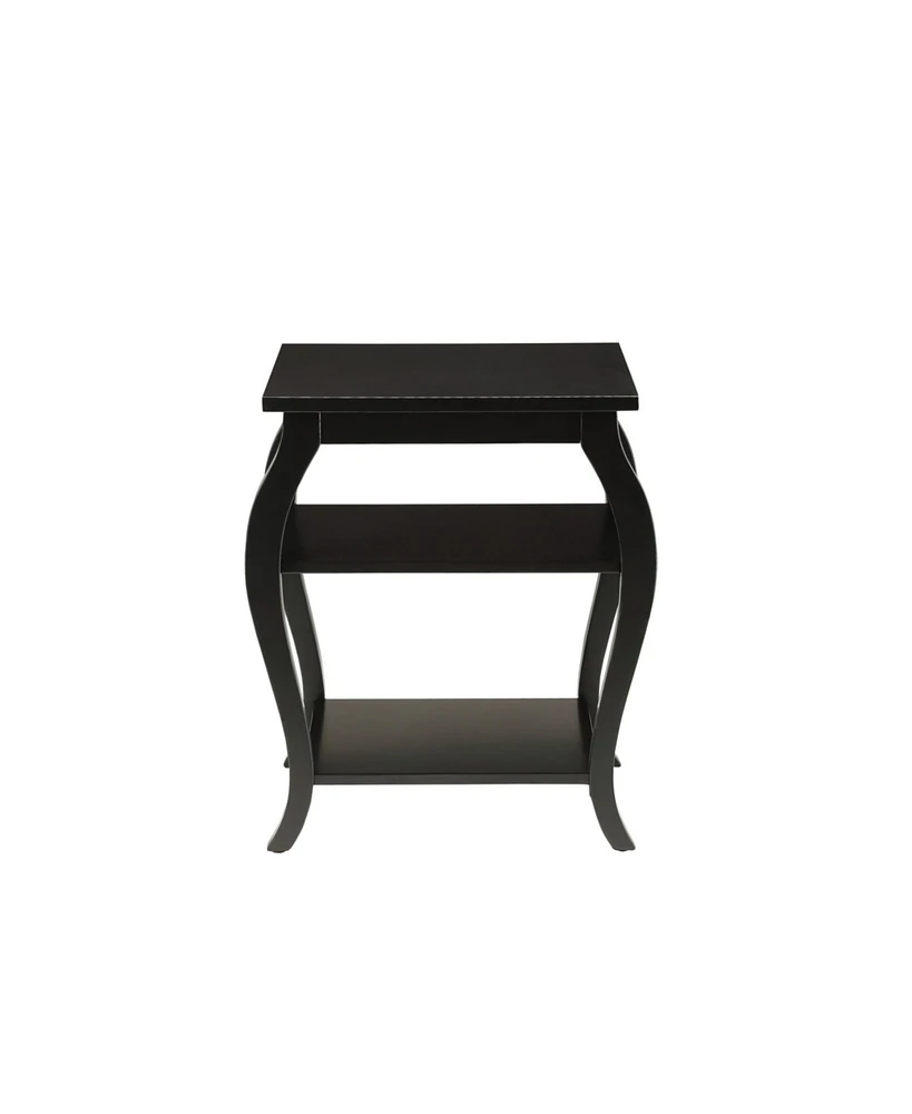 Bow Leg Square End Table for Living Room or Bedroom Decor