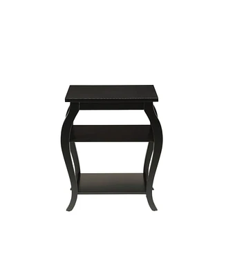 Bow Leg Square End Table for Living Room or Bedroom Decor
