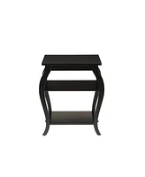 Bow Leg Square End Table for Living Room or Bedroom Decor