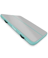 Philosophy Gym 10' Deluxe Air Tumble Mat - 78" Wide Inflatable Track for Gymnastics, Includes Electric Pump, Mint