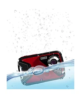 Minolta MN30WP-r Waterproof 4x Digital Zoom 21 Mp & 1080p Digital Camera, Red