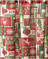 Kate Aurora Christmas Essentials Noel Complete Semi Sheer Kitchen Curtain Tier & Valance Set