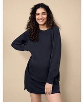 Motherhood Maternity Long Sleeve With Side Slits Scuba Raglan Top