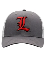 Top of the World Men's Gray/White Louisville Cardinals Victory Baseline Trucker Adjustable Hat