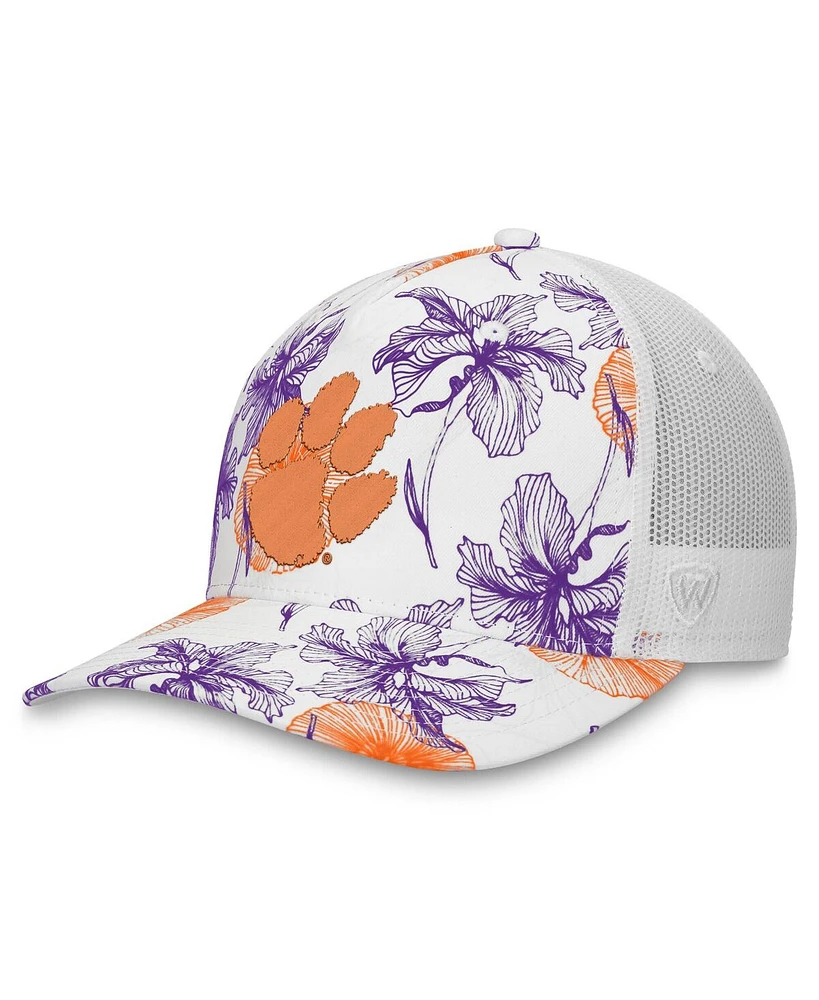 Top of the World Women's White Clemson Tigers Allure Adjustable Hat