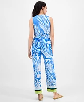 I.n.c. International Concepts Petite Printed Tie-Waist Jumpsuit, Exclusively at Macy's