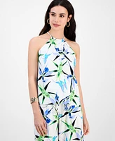 I.n.c. International Concepts Petite Printed Linen-Blend Sleeveless Top, Exclusively at Macy's