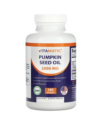 Vitamatic Pumpkin Seed Oil 2000mg Softgel Capsules per Serving - 180 Softgels