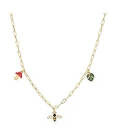 Lucky Feather Enamel Treasure Necklace