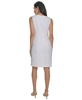 Jessica Howard Women's Lace-Trim Split-Neck Dress