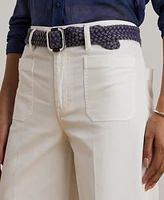 Lauren Ralph Women's Stretch Chino Wide-Leg Cropped Pants