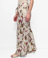 Dkny Women's Printed Wide-Leg Drawstring Pants