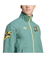 Adidas Men's Green Jamaica National Team Varsity Pack Full-Zip Track Jacket