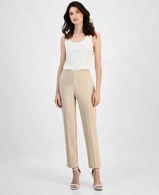 Anne Klein Petite Hollywood Pull-On Straight Pants